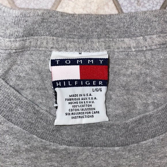 Vintage Tommy Hilfiger Double-Sided Grey T-Shirt - Size Large - Picture 4 of 10